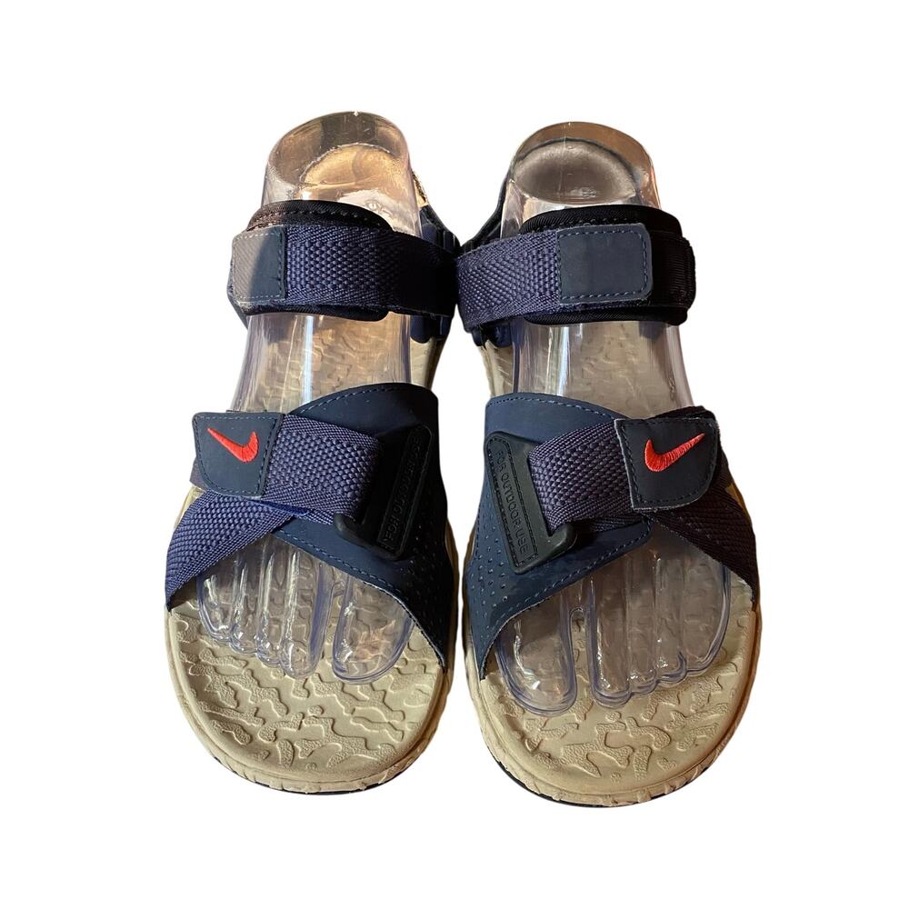 Nike Men's "ACG Air Deschutz" Sandal, 6, Blue/Orange, Hook & Loop